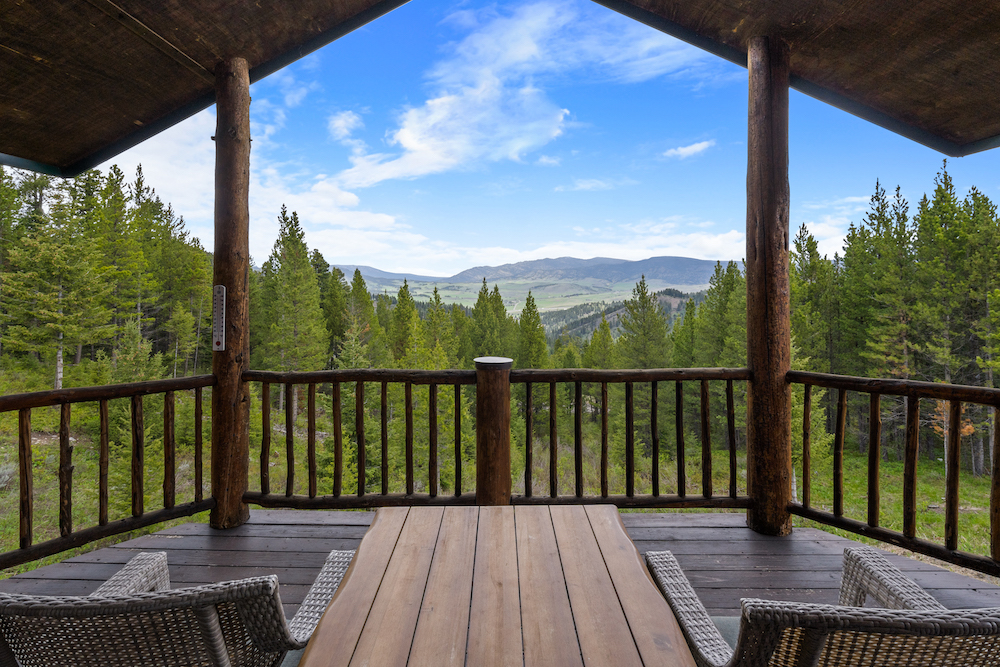 mountain view from a montana vacation home